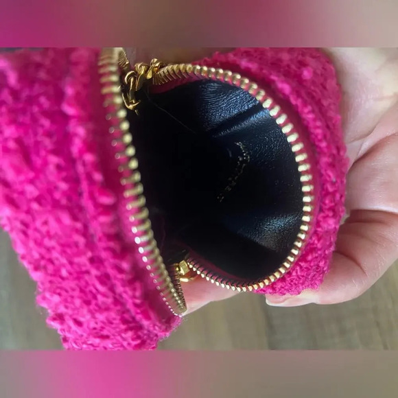 Saint Laurent Jamie Charm Pouch Boucle & Leather Magenta Pink - Picture 7 of 8